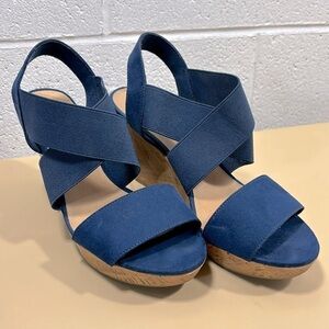 Dark blue, American Eagle cork look Wedges​​​​​​​
